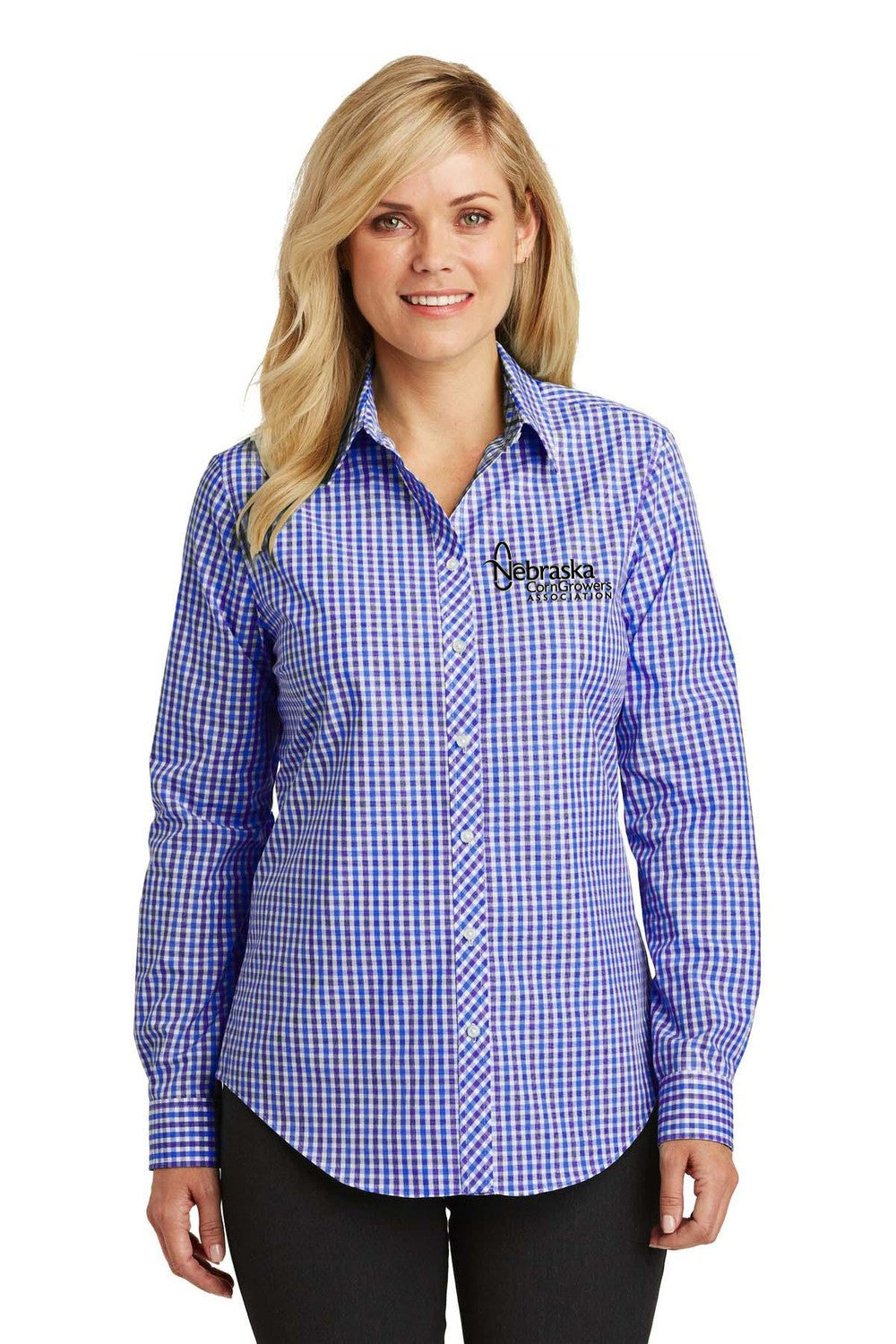 Port Authority® Ladies Long Sleeve Gingham Easy Care Shirt